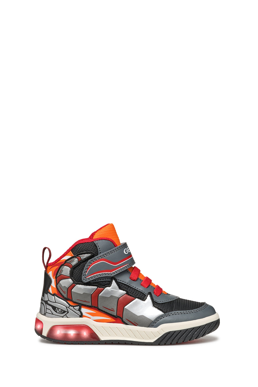 Geox Erkek Çocuk Gri J Inek Boy Bantlı Bilekli Sneaker