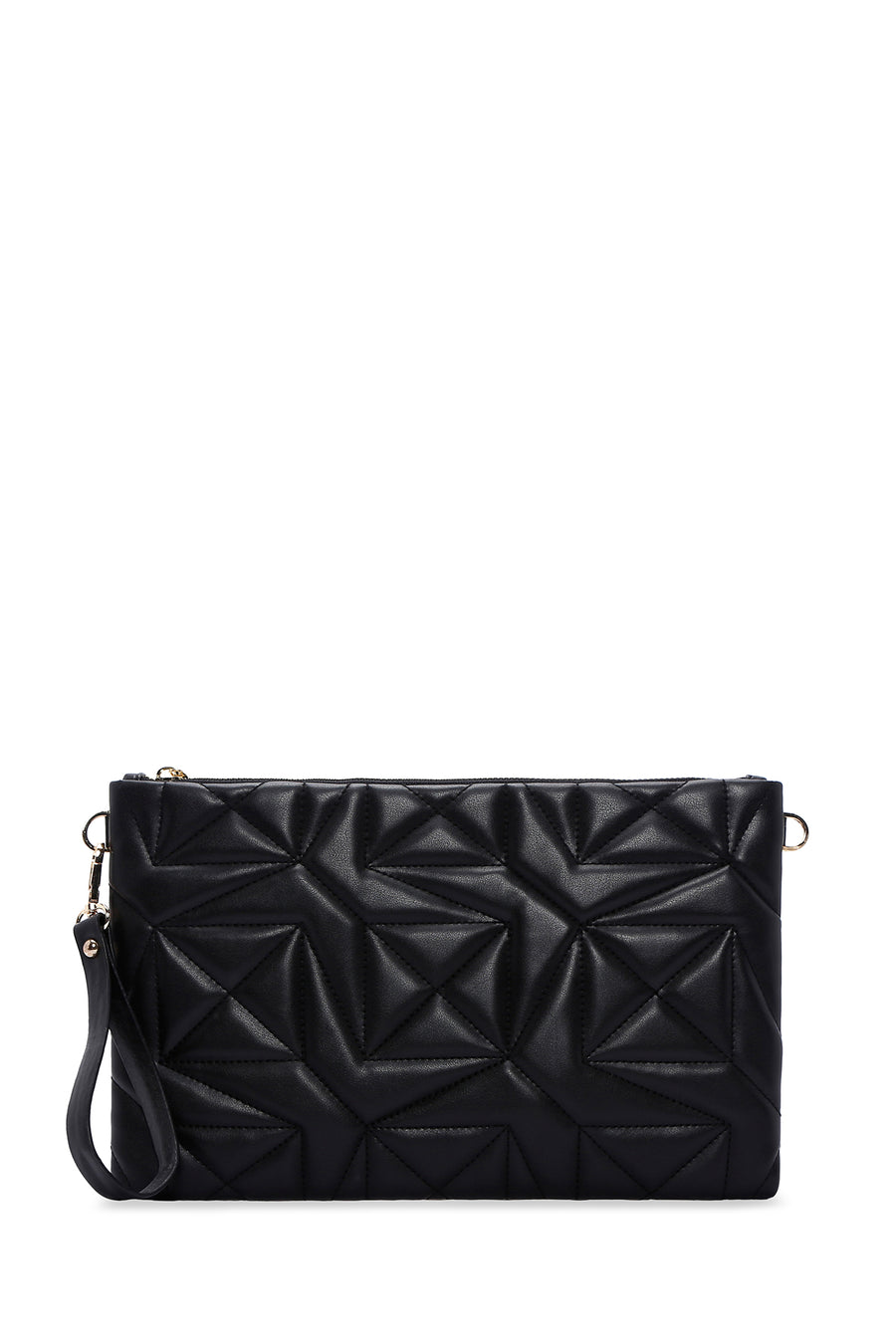 Women's Black Quilted Portfolio Bag