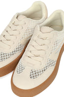 Women's Beige Lace-up Fabric Sneaker | Derimod
