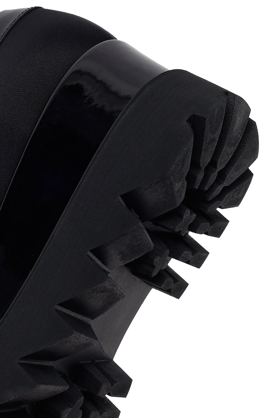 Woman Black Wedge Fabric Shoes