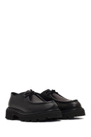 Woman Black Lace-Up Thick-Soled Masculine Shoes | Derimod