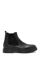 Derimod Fly Male Black Thick-Soled Leather Chelsea Boots | Derimod