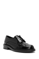 Women's Black Lace-up Leather Classic Shoe | Derimod
