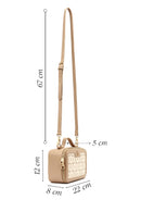 Women's Beige Long Strap Printed Shoulder Bag | Derimod