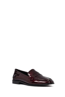 Kadın Bordo Deri Klasik Loafer | Derimod