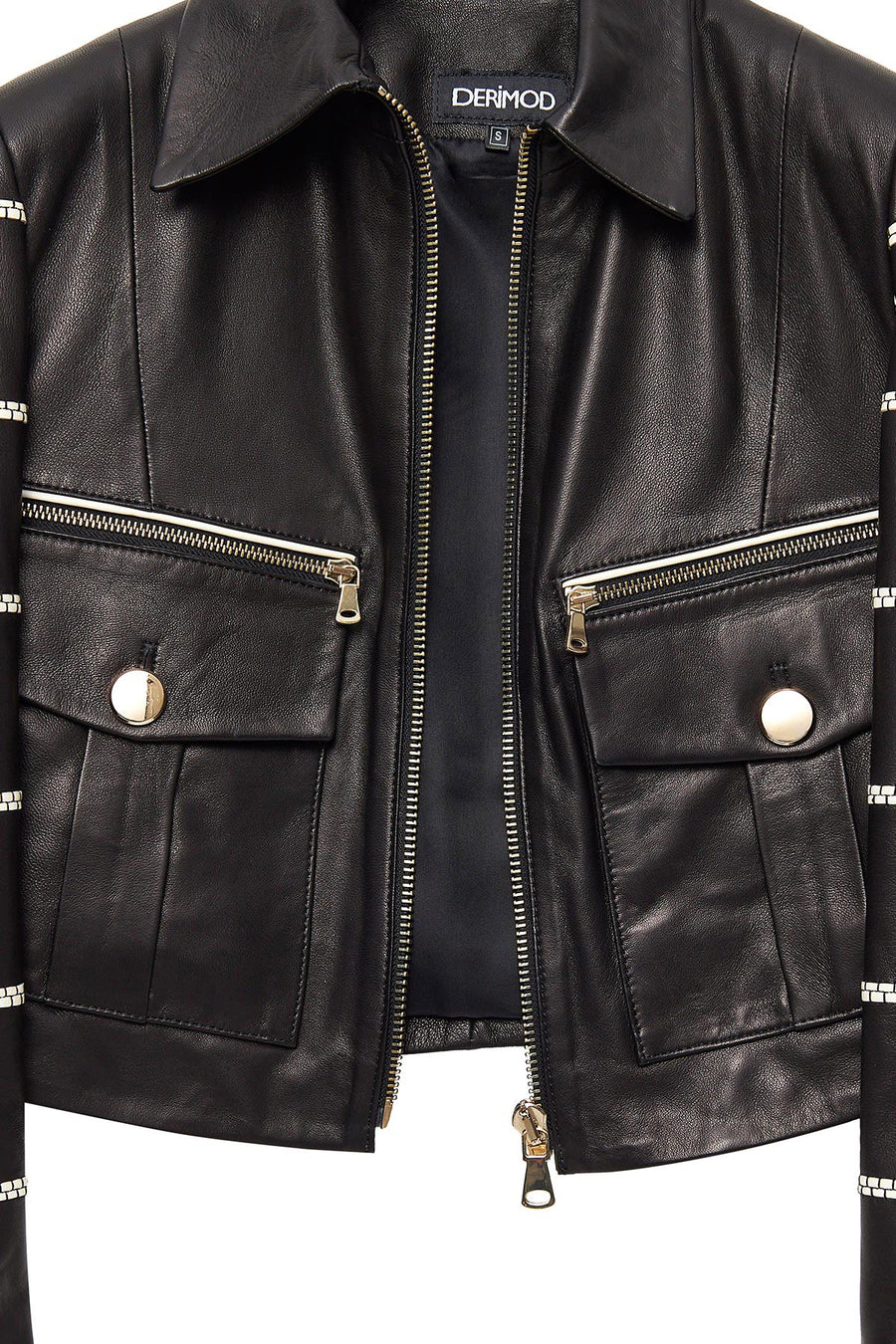 Capri Women's Black Short Leather Jacket