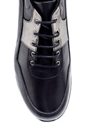 Women's Leather Wedge Heel Sneaker | Derimod
