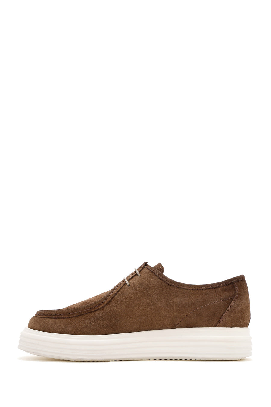 Men's Brown Lace-Up Suede Leather Casual Shoes