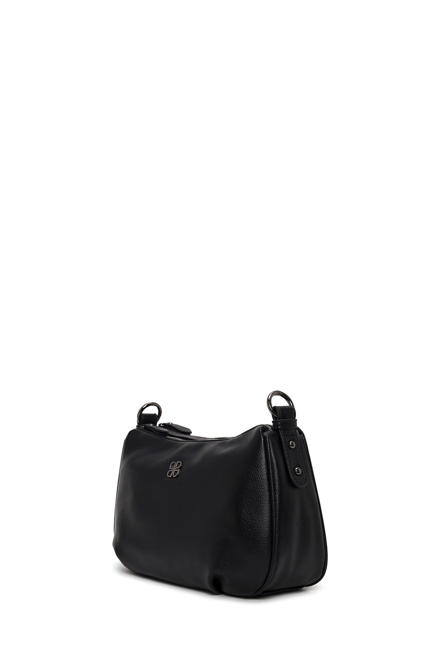 Woman Black Long-Strap Casual Shoulder Bag
