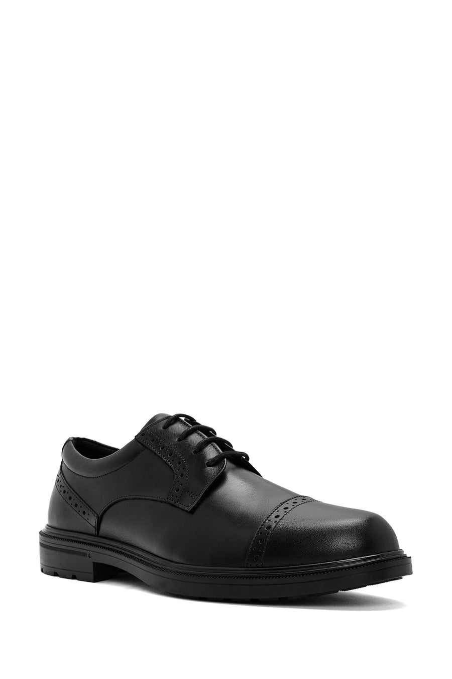 Men's Black Laced Leather Classic Shoes
