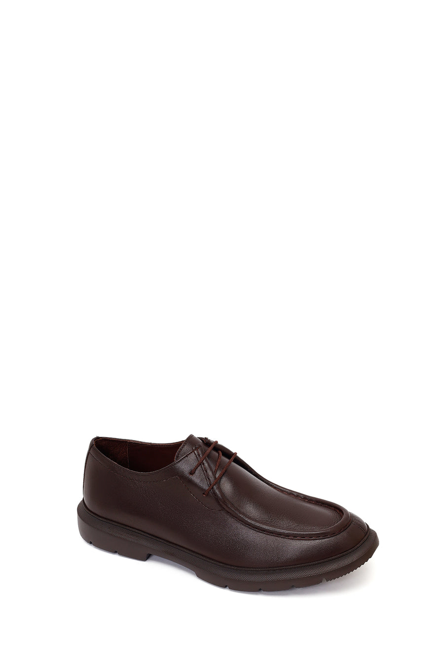 Male Brown Lace-up Leather Casual Shoes