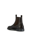Geox Men's Brown Tiberio Leather Chelsea Boots | Derimod