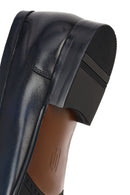 Derimod Black Male Navy Leather Classic Loafer | Derimod