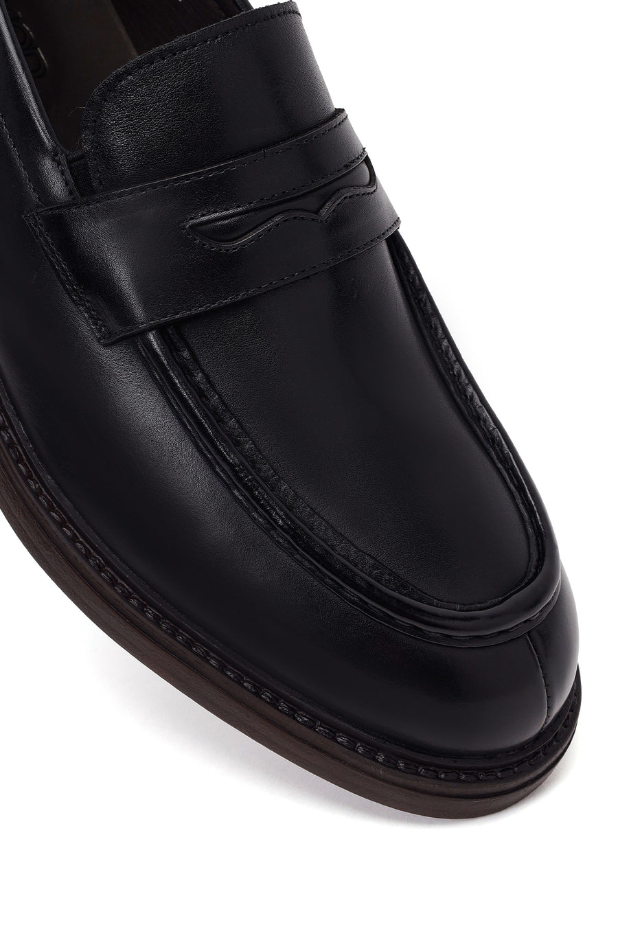 Derimod Black Erkek Siyah Deri Casual Loafer