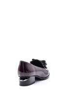 Women's Heel Detailed Bow Patent Leather Shoes | Derimod