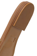 Women's Camel Studded Suede Slippers | Derimod