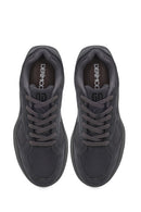 Male Gray Lace-Up Thick-Soled Fabric Sneaker | Derimod
