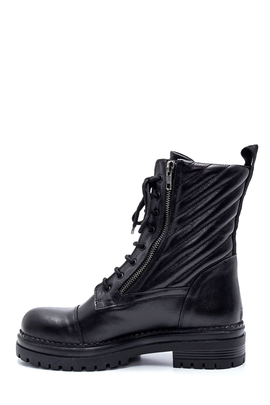 Women's Leather Quilted Boots