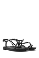 Women's Black Stone Sandals | Derimod