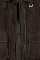 Malibu Woman Brown Suede Leather Jacket | Derimod
