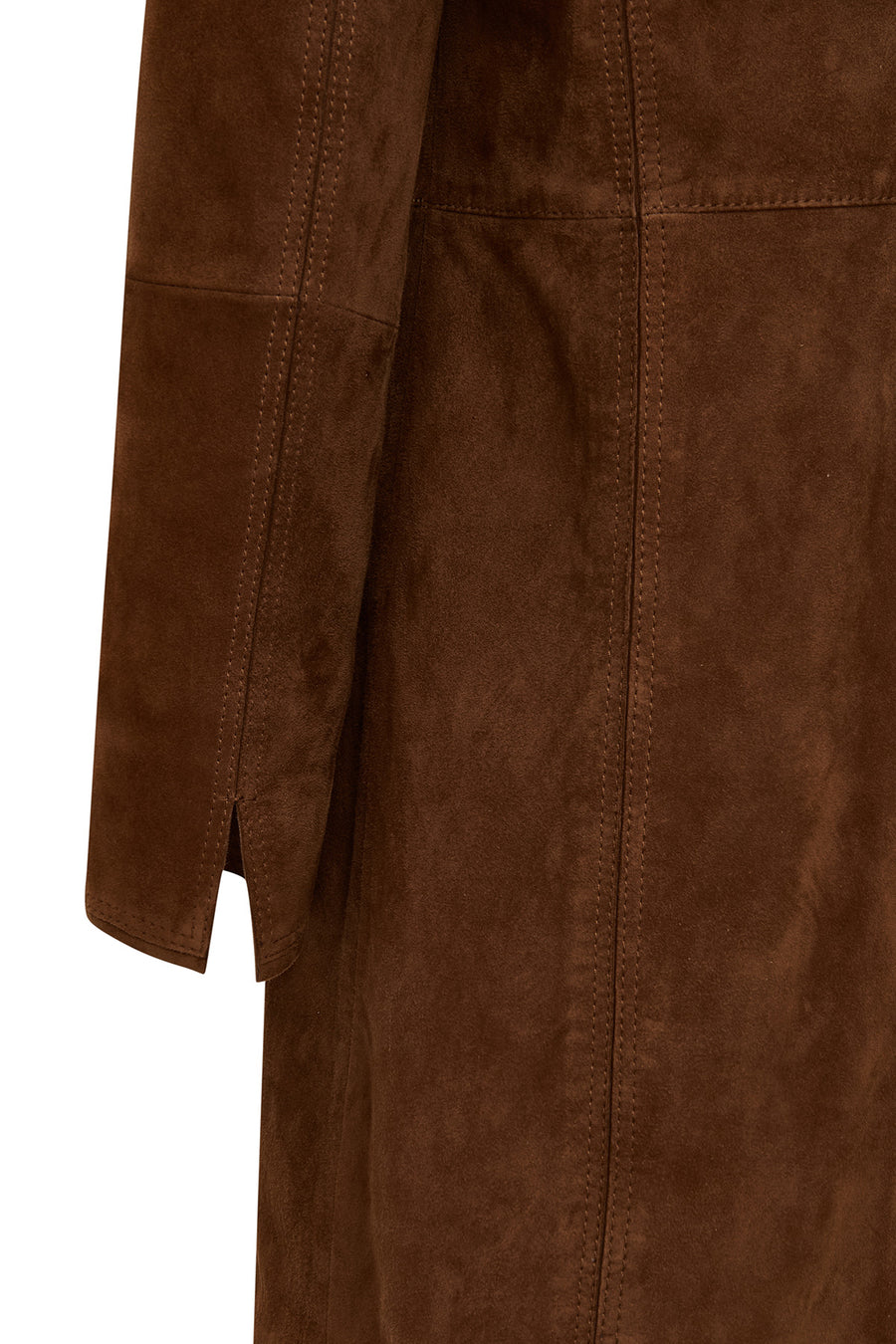 Tara Women's Brown Suede Leather Coat