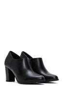 Women's Black Zippered Chunky Heel Boots | Derimod