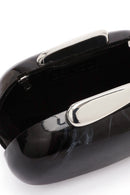 Women's Gray Long Chain Strap Mini Box Clutch Bag | Derimod