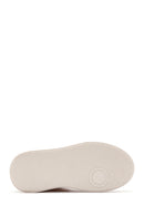 Women's Beige Thick Soled Leather Sneaker Boots | Derimod
