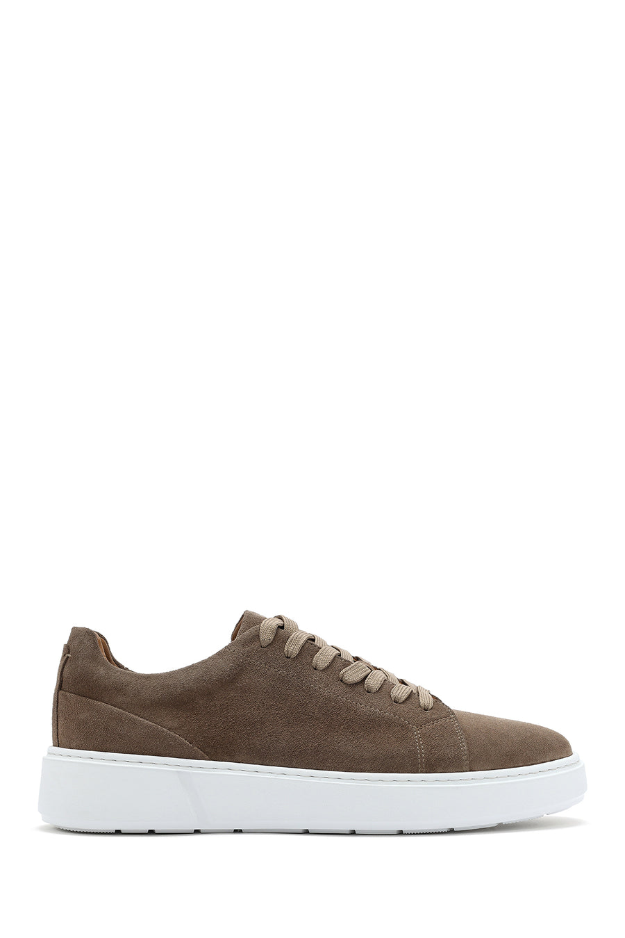 Erkek Bej Bağcıklı Süet Deri Sneaker 26SFD612710 | Derimod