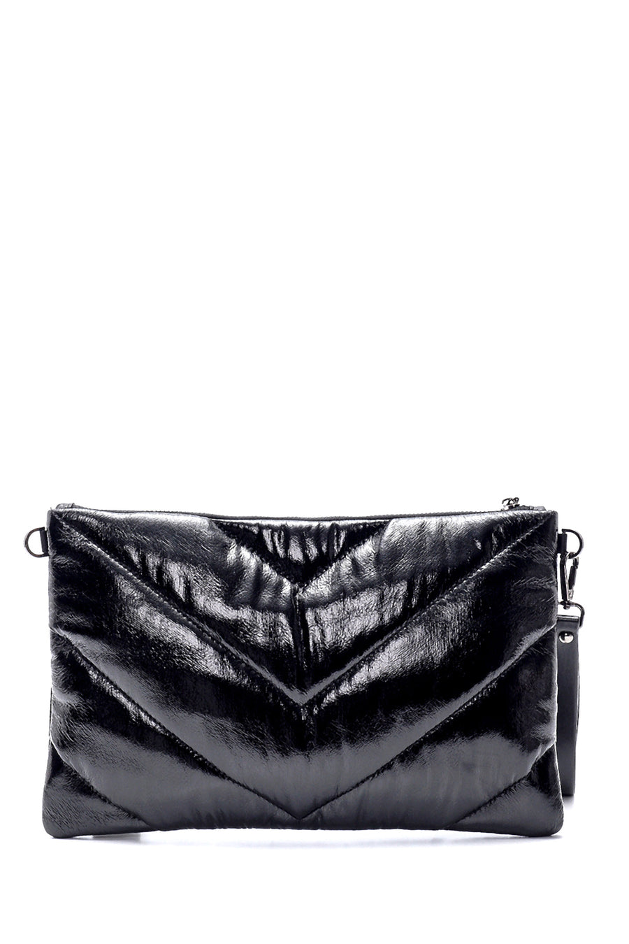 Women's Crinkled Patent Leather Portfolio