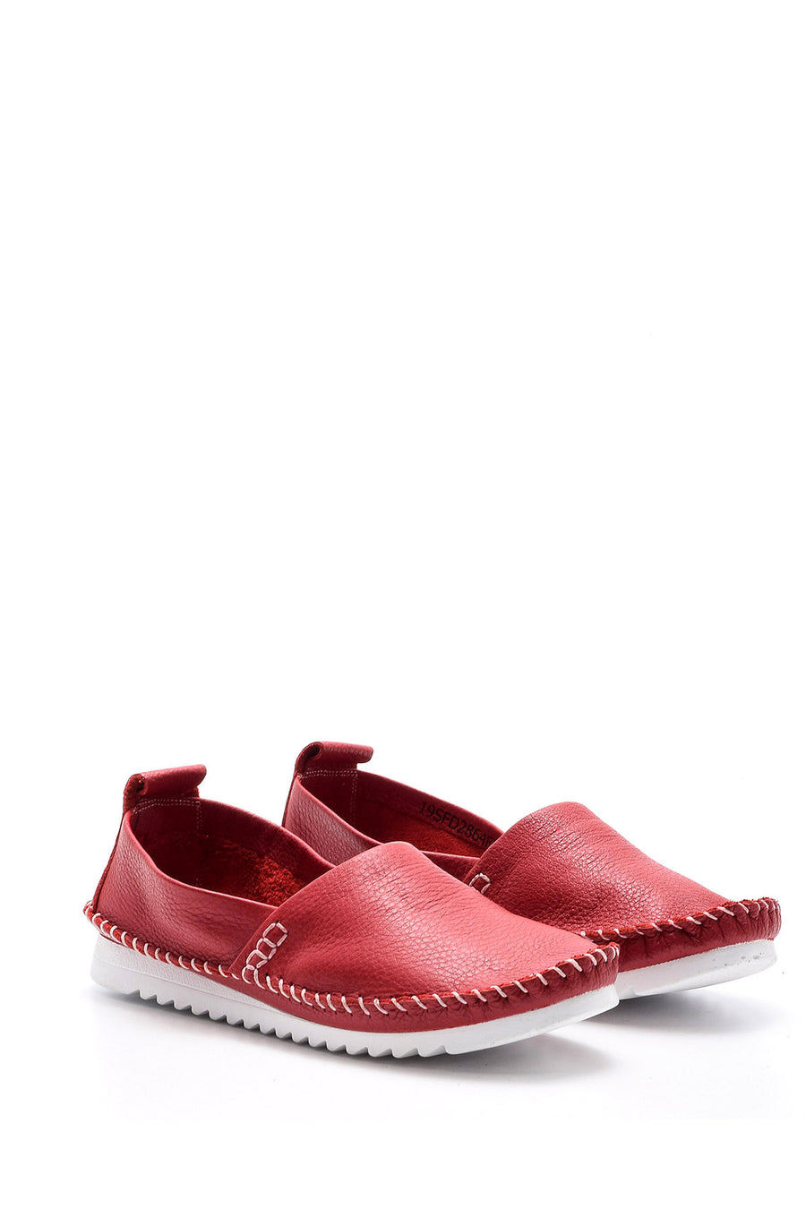 Women's Leather Loafer with Stitching Detail