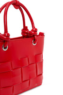 Woman Red Long-Strap Knitted Mini Shoulder Bag | Derimod