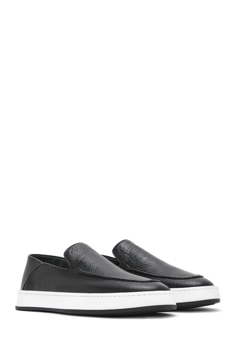 Men's Black Leather Casual Loafer