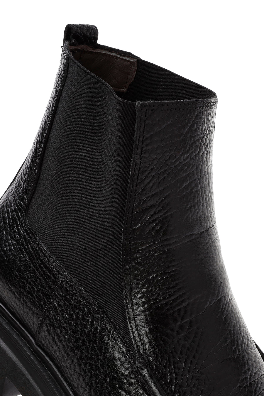 Men's Black Leather Casual Chelsea Boots
