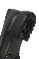 Men's Black Buckled Thick-Soled Leather Loafer | Derimod