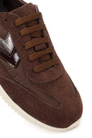 Women's Brown Lace-up Suede Leather Sneaker | Derimod