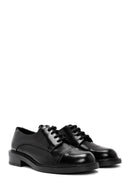 Women's Black Lace-up Leather Classic Shoe | Derimod