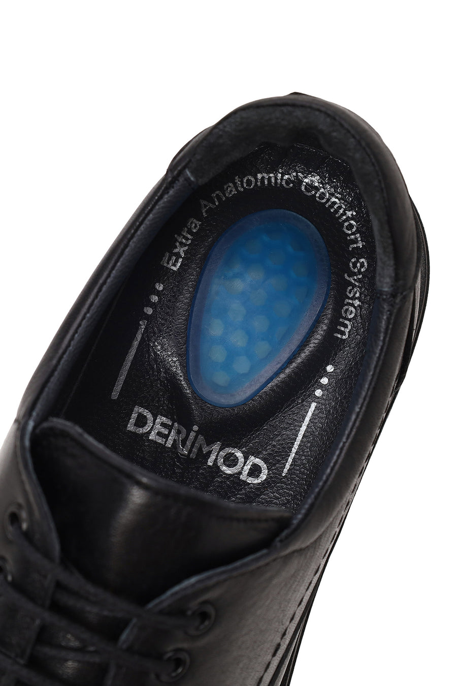 Male Black Lace-up Leather Casual Shoes