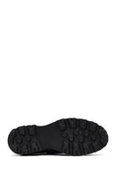 Woman Black Lace-Up Thick-Soled Masculine Shoes | Derimod