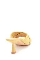 Women's Leather Heeled Slippers | Derimod