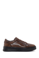 Men's Brown Lace-Up Leather Sneakers | Derimod