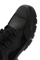 Men's Black Lace-up Leather Sneaker | Derimod