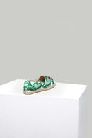 Embroidered Green Women's Espadrilles | Derimod