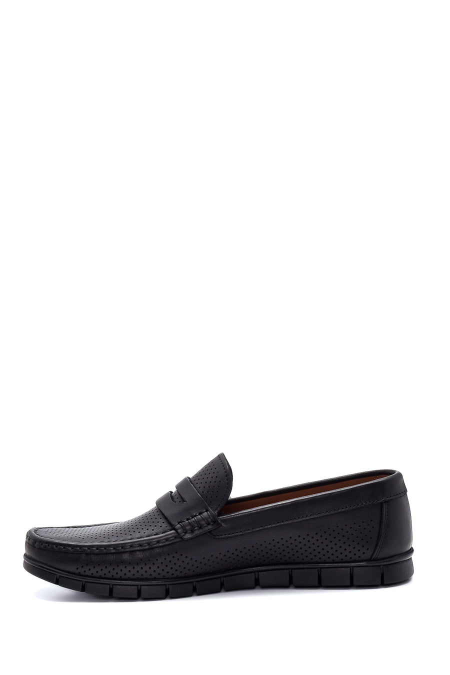 Erkek Deri Delikli Casual Loafer