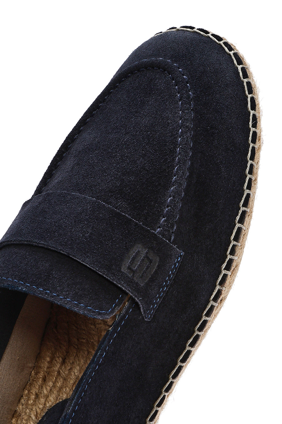 Men's Navy Blue Suede Leather Espadrille
