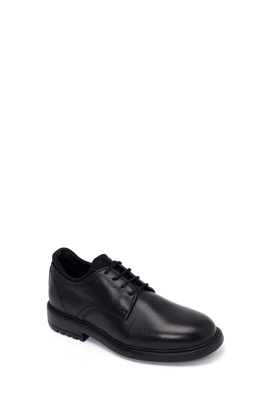 Male Black Lace-Up Leather Casual Shoes