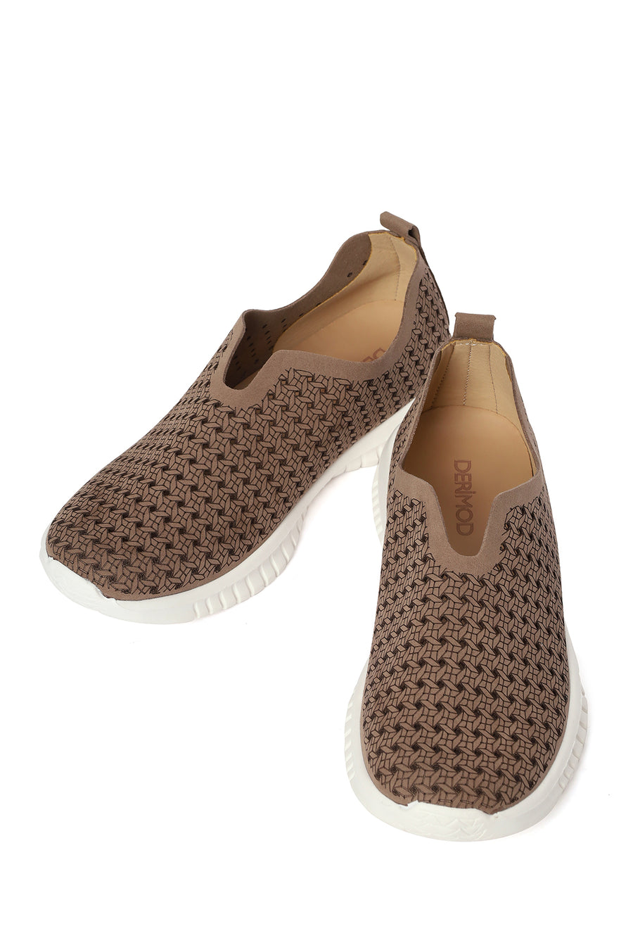 Woman Mink Patterned Suede Comfort Shoes