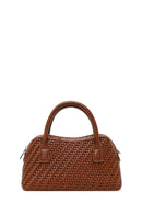 Woman Brown Long-Strap Braided Shoulder Bag | Derimod