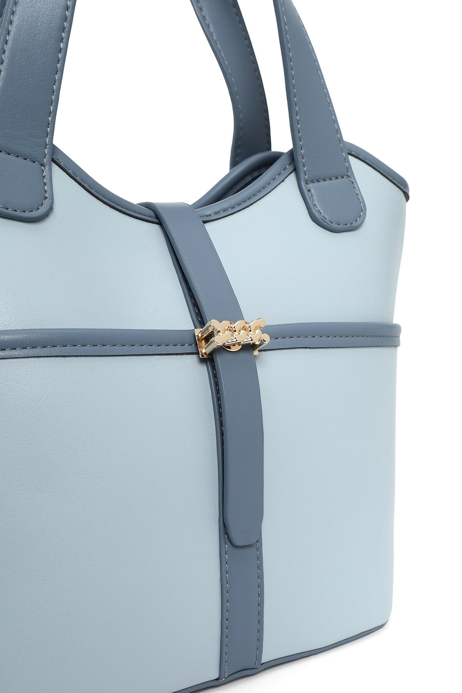 Woman Blue Long-Strap Classic Shoulder Bag
