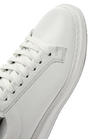 Men's White Lace-up Leather Sneaker | Derimod